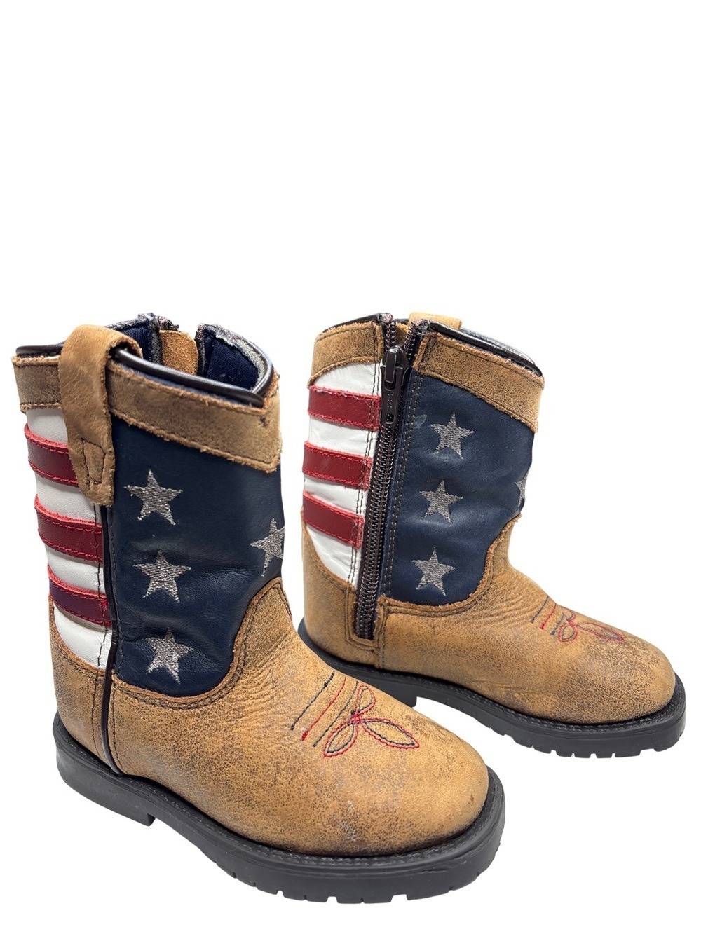 CODY JAMES TODDLER BOYS' USA FLAG WESTERN BOOTS SIZE 6 - Picture 2 of 7